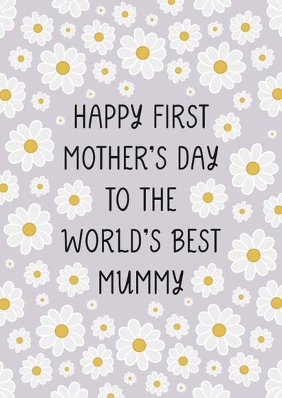 Cute Mother's Day Card - Daisies - First Mother's Day created by Goldie & Wilder