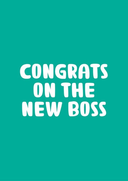 Fun New Baby Card - Congrats On The New Boss - Typography created by You can't say that out loud