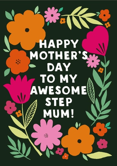 Pretty Mother's Day Card - Awesome Step Mum created by Sarah Corcoran 