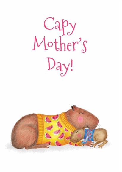 Cute Mother's Day Card - Capybara created by LeopardyNonsense