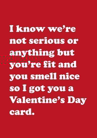 Funny Valentine's Day Card - Casual Relationship - FWB Situationship Valentine created by Pack a Punch Designs