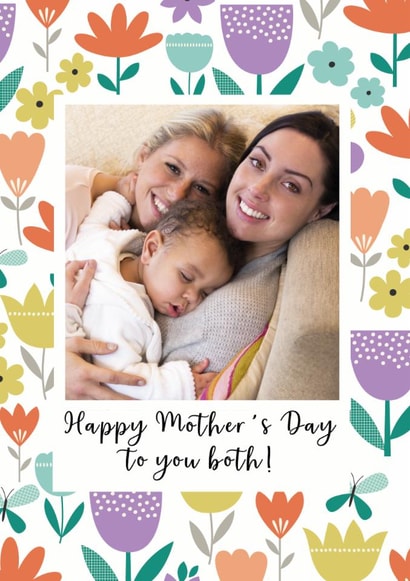 Pretty Mother's Day Card - To You Both - LGBTQ+ created by Sarah Corcoran 