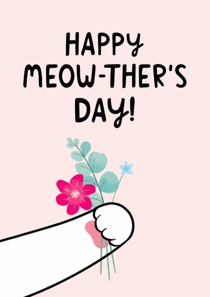 Punny Mother's Day Card - For Cat Mum - Happy Meowther's Day created by The Cake Thief