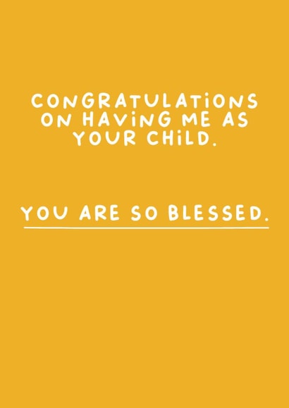 Funny Mother's Day Card - So Blessed created by Sarah Harding