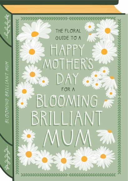 Cute Mother's Day Card - Blooming Brilliant Mum - Guide Book created by Two For Joy Illustration