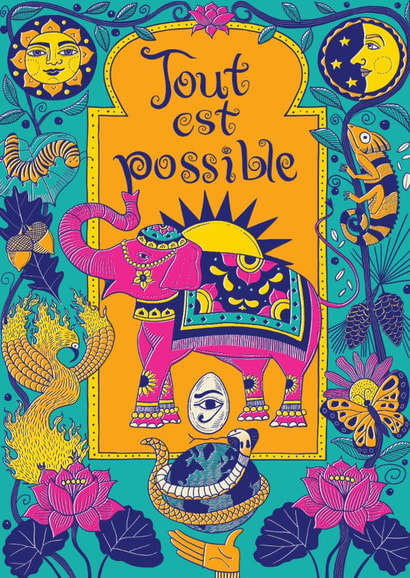 Inspirational card - Tout est Possible, French for Everything is Possible created by Sue Todd