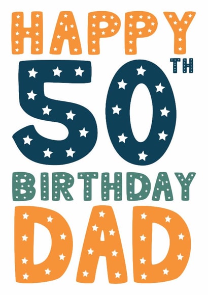 Classic Birthday Card - 50th - Dad created by Mint Maker Studio