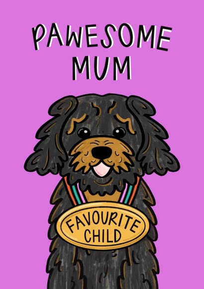 Cute Mother's Day Card - Cavapoo created by Muses & May 