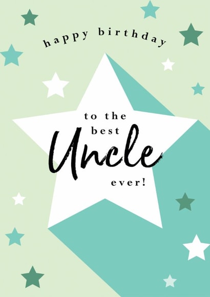 Classic Birthday Card - Best Uncle Ever created by Michelle Fiedler Design