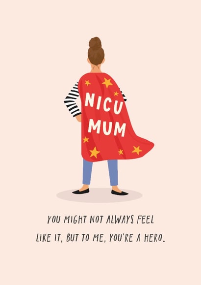 Cute Mother's Day Card - NICU Mum - Premature Baby created by Helen Richmond
