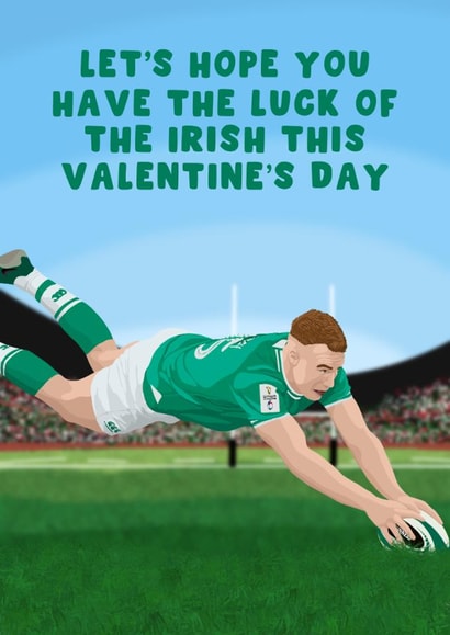 Cheeky Valentine's Day Card - Luck Of The Irish - Six Nations created by Pink Peach Cards