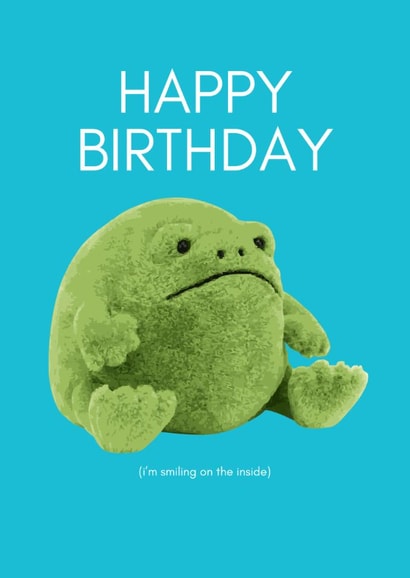 Birthday Card - Ricky Rain Frog Jellycat created by Moonshine Design