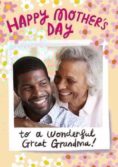 Pretty Mother's Day Card - Wonderful Great Grandma created by @AimeeStevens.Design