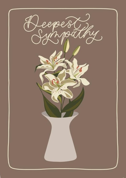 Sympathy and Condolences Card created by Lucie Pritchard Design 