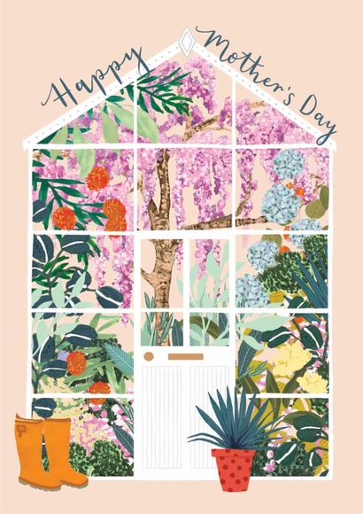 Botanical Mother's Day Card - Greenhouse - Happy Mother's Day created by Louise Tiler
