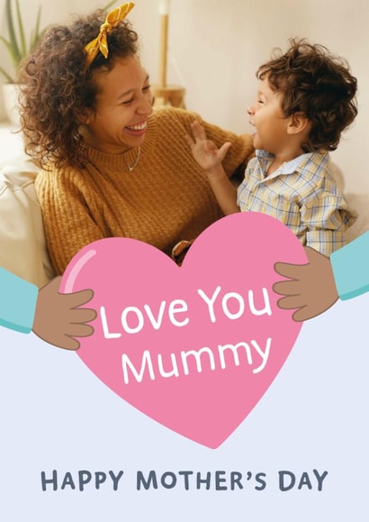 Cute Mother's Day Card - Love You Mummy - Heart created by Macie Dot Doodles