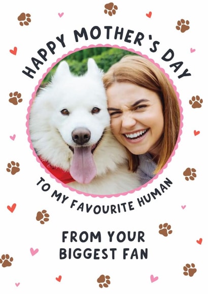 Cute Mother's Day Card - From The Dog - Favourite Human created by Fliss Muir