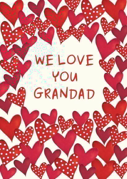 Classic Birthday Card - We Love You Grandad created by The Boy and the Bear