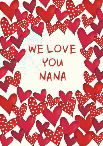 Classic Mother's Day Card - We Love You Nana created by The Boy and the Bear