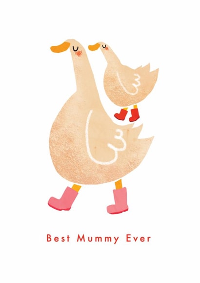 Cute Mother's Day Card - Ducks - Best Mummy created by Emily Nash Illustration
