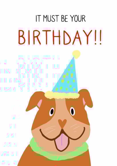 Cute birthday card for dog lover. created by AJL Designs