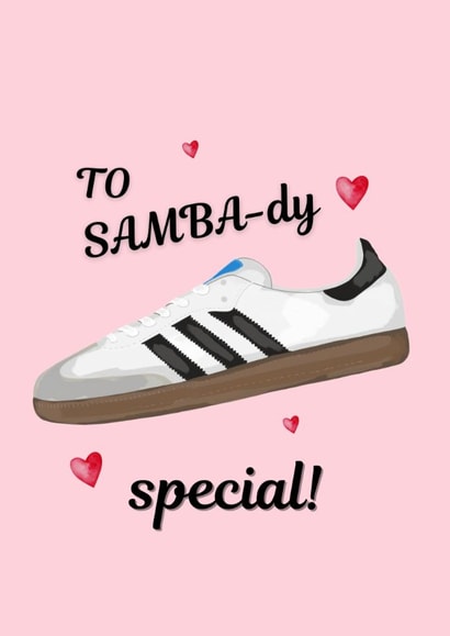 Funny Valentine's Day Card - Adidas Samba created by Original Fox Cards