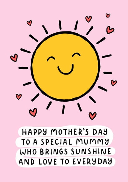 Cute Mother's Day Card - Sunshine And Love created by Macie Dot Doodles