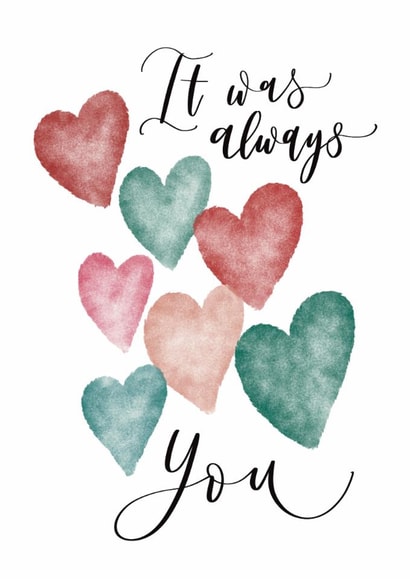 It Was Always You Love Card, Romantic Couple Greeting Card, Anniversary, Wedding created by Creative Feel Designs