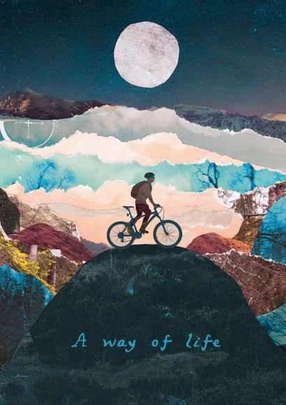 Mountain bike card - A way of life - Cycling Card - Biking enthusiast created by Greyling Post