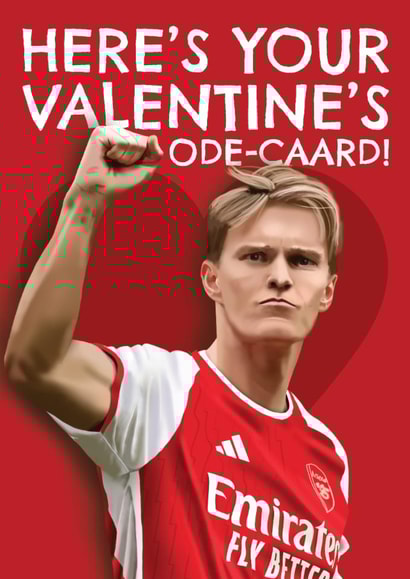 Martin Odegaard Arsenal Captain - Valentine's Card - Gooners created by AbiGoLucky