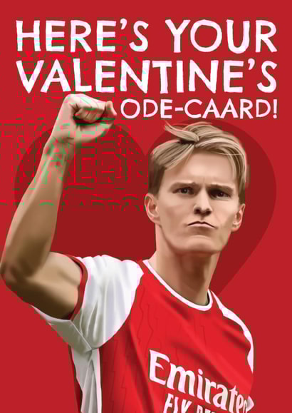 Martin Odegaard Arsenal Captain - Valentine's Card - Gooners created by AbiGoLucky