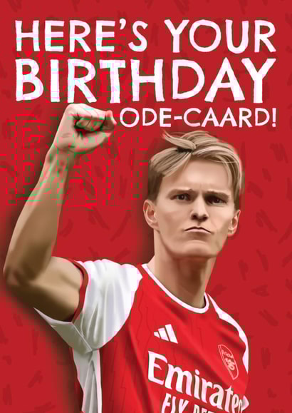 Arsenal Birthday Card - Martin ødegaard - Arsenal Player Pun created by AbiGoLucky