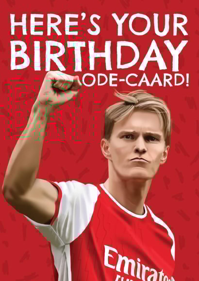 Arsenal Birthday Card - Martin ødegaard - Arsenal Player Pun created by AbiGoLucky