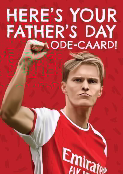 Punny Father's Day Card - Martin Odegaard - Arsenal created by AbiGoLucky