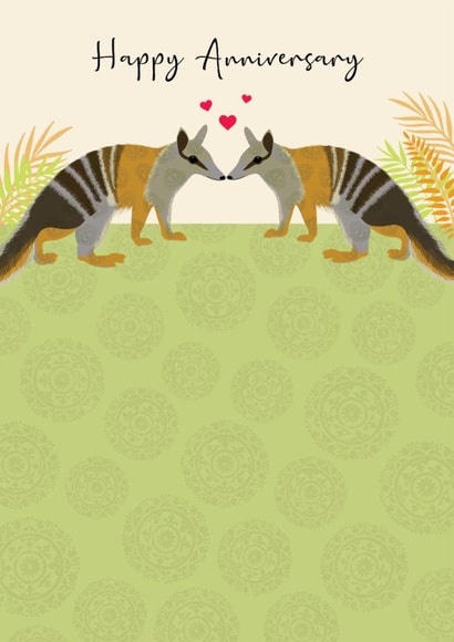 Happy Anniversary - Modern - Animal - Numbat created by Beverley Edge Illustrations