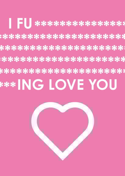 Funny rude valentines day card in a cute style for significant other created by Ryan Hewitt