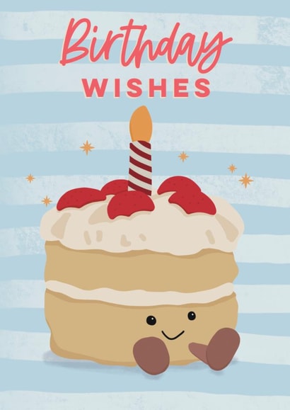 Cute Birthday Card - Jellycat - Birthday Cake created by Sweetlove Press