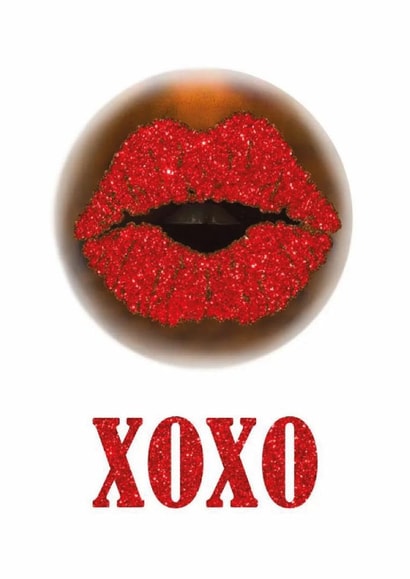 Fun Valentine's Day/Anniversary Card - XOXO - Lips created by All Shades