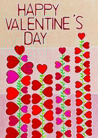 Cute Valentine's Day Card - Heartstring Blooms - Hearts created by Apricot Cards