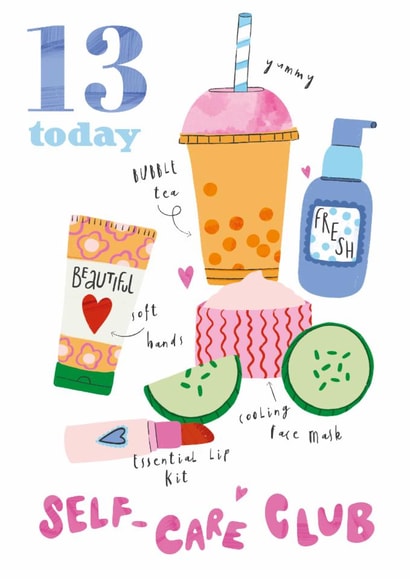 Cute 13th Birthday Card - For Her - Beauty created by GENINE DELAHAYE