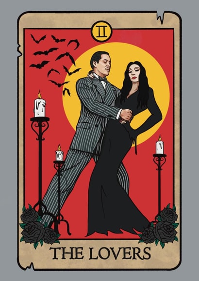 Gothic anniversary card, for significant other with an Addams Family theme created by The Unironic Geek