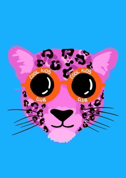Cool Birthday Card - Cool Kids Club - Leopard created by Sinead McArdle