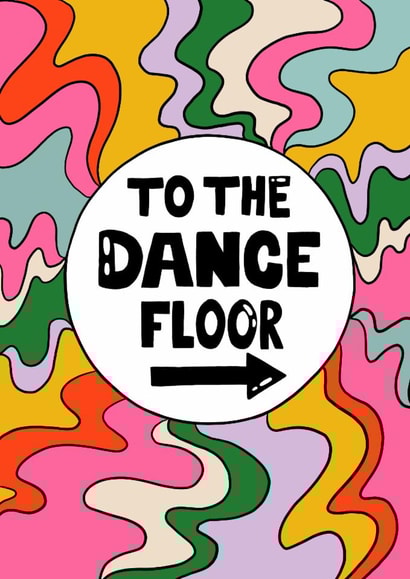 Modern Birthday Card - Funky Pattern - To The Dance Floor created by Sinead McArdle