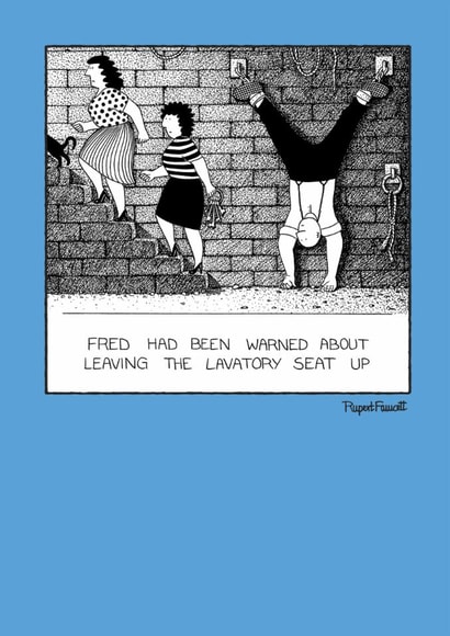 Funny Valentine's Day/Anniversary Card - Fred & Penelope - Comic created by Rupert Fawcett