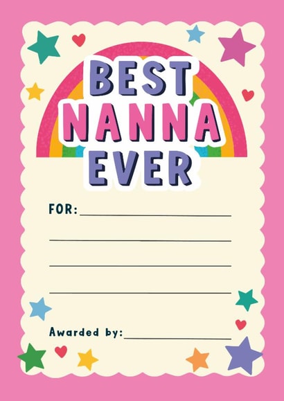 Cute Mother's Day Card - Best Nana Ever created by Helen Richmond