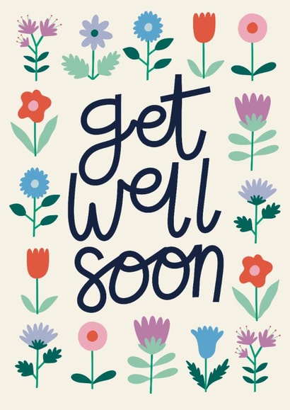 Pretty Get Well Card - Get Well Soon - Flowers | thortful
