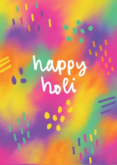 Classic Holi Card - Happy Holi - Colourful created by The Playful Indian