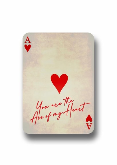 You are the ace of my heart card retro playing card valentines day anniversary created by Tom Spencer