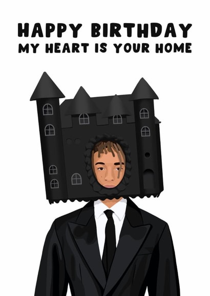 Funny Birthday Card - Jaden Smith - My Heart Is Your Home created by Pink Peach Cards
