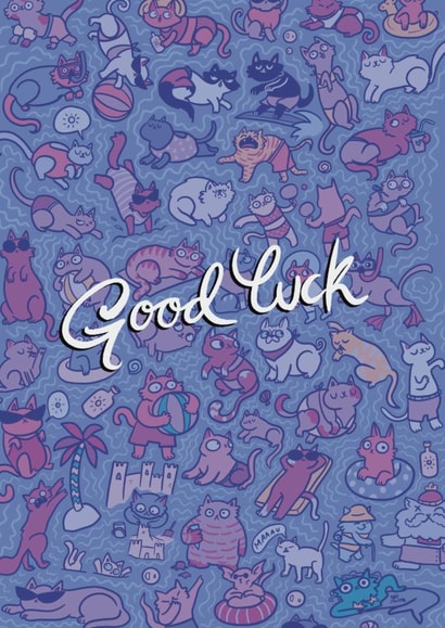 Good luck summer cats created by Nati Chuleta